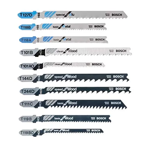 Bosch 2607011170 lames scie sauteuse bois+métal 10 pièces