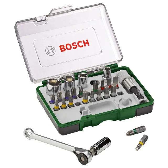 Bosch 2607017160 coffret clé à cliquet 27 pièces embouts et douilles